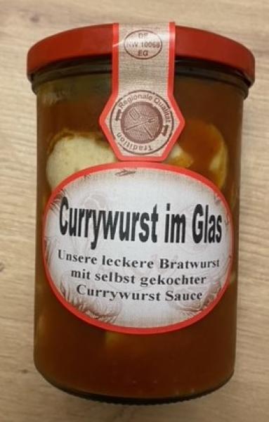 Currywurst im Glas